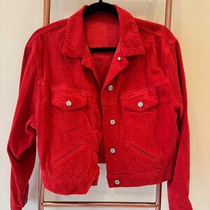 Brandy Melville Red Corduroy Jacket